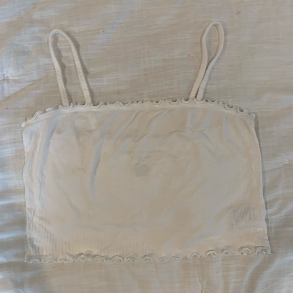 white crop cami top